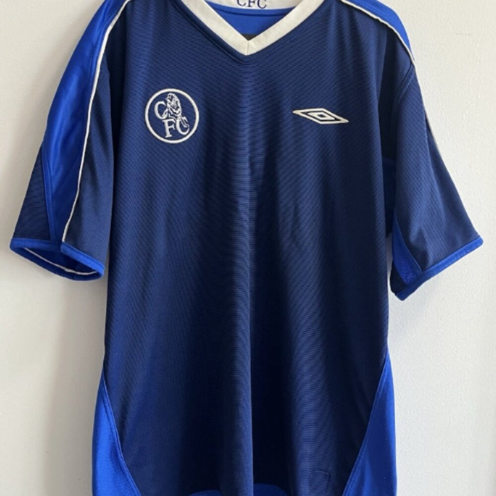 Chelsea 2003-2005 Home Soccer Jersey Uumbro Size Large Reversible - Picture 4 of 14